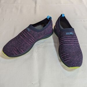 KURU Purple and Blue Knit Slip-On Sneakers